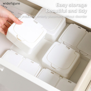 Widefigure 白色收納盒桌面收納盒大容量明信片貼紙盒分裝架全新