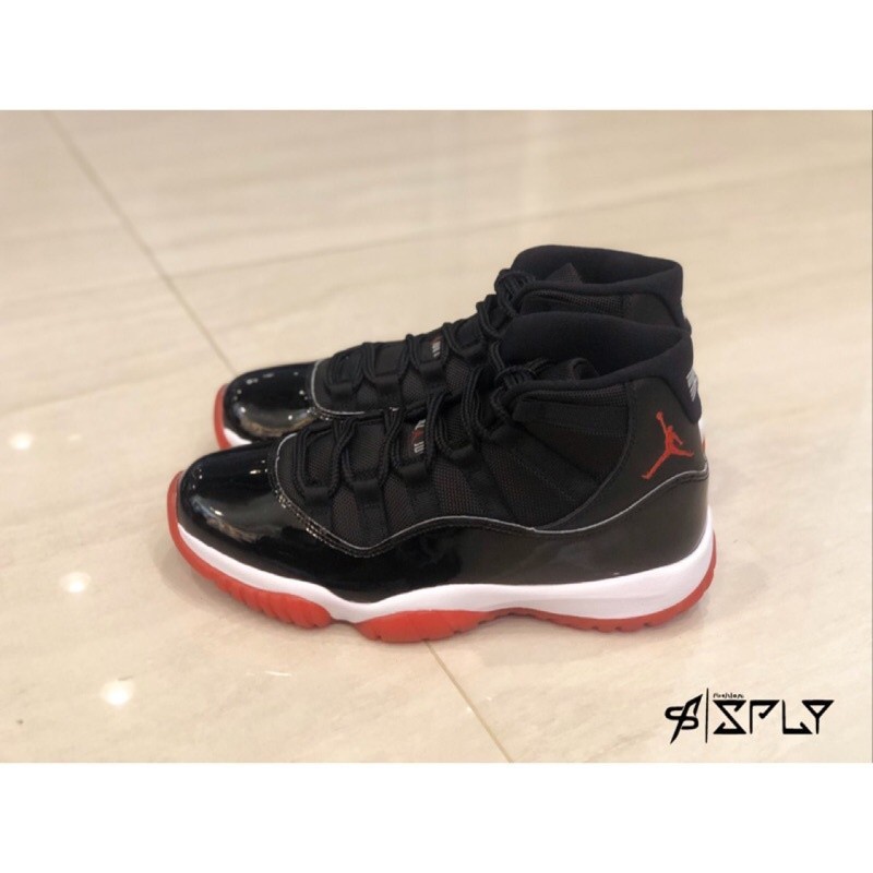 耐吉 耐克實圖耐克air Jordan 11 bred黑紅高幫雕刻aj11黑色籃球鞋 378037-061
