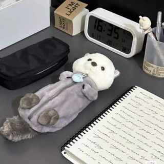 創意毛絨玩偶筆袋ins風高顏值軟萌治癒解壓公仔文具收納袋文具袋
