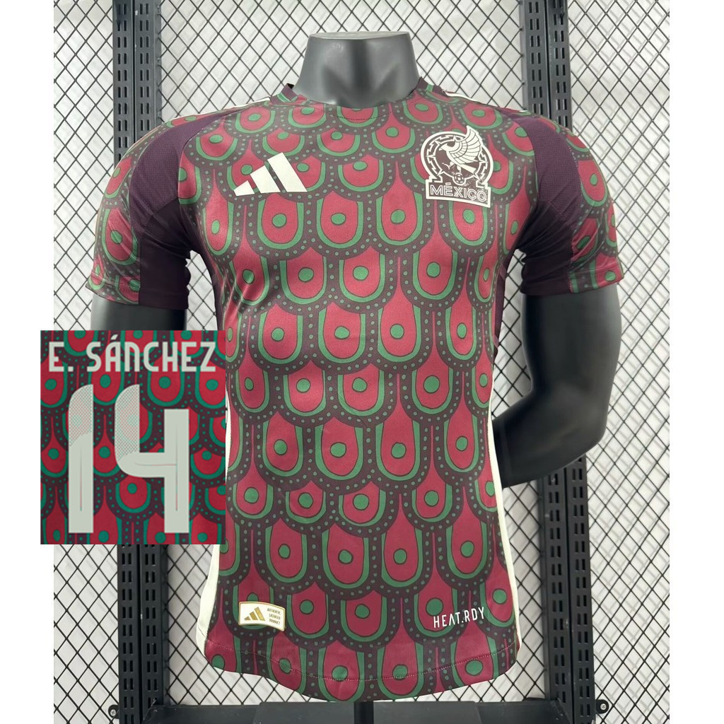 【球員問題】24-25墨西哥主場S-2XL球員版足球衫修身透氣休閒運動衫可定制