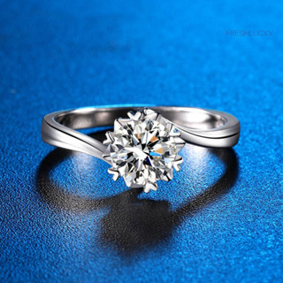 [lucky]30分雪花款戒指50分仿真鑽戒女結婚求婚戒指