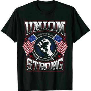 Union Strong Pro-Union Worker 男士勞動抗議美國 T 恤