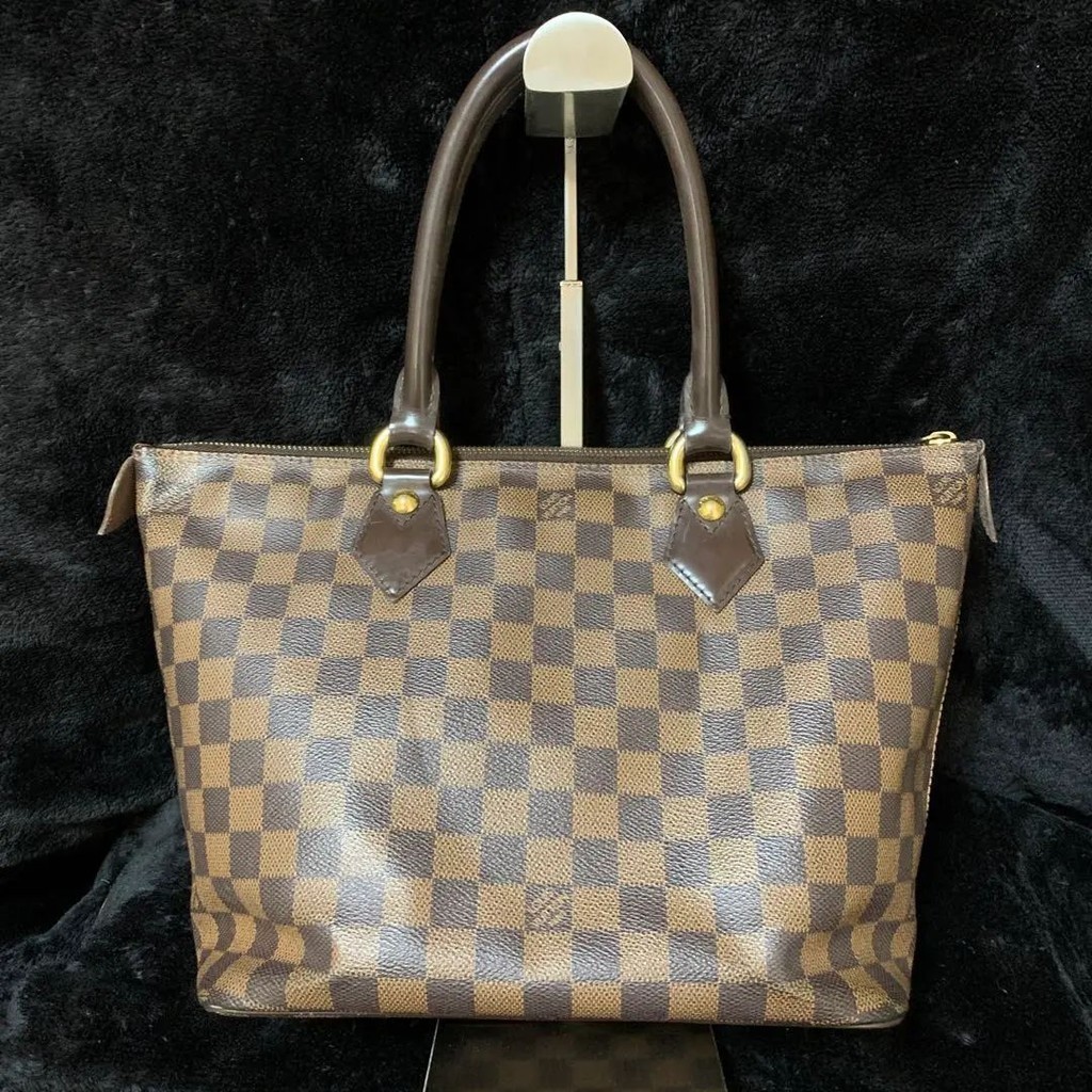 LOUIS VUITTON 路易威登 托特包 手提包 N51183 格紋Damier Saleya PM 日本直送 二手