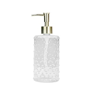 [SzlztmyabTW] 透明玻璃皂液器 420ml 乳液分配器瓶,用於酒店洗衣