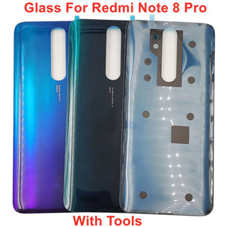 REDMI XIAOMI 適用於小米紅米 Note 8 Pro 後蓋玻璃硬電池蓋後門蓋外殼面板紅米 Note 8 Pro