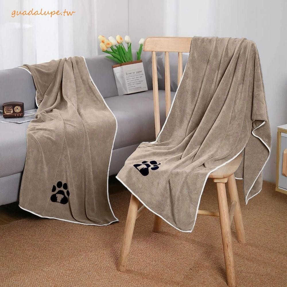 GUADALUPE寵物毛巾,超細纖維超級透氣狗貓浴袍,寵物用品軟超級吸水平滑毛毯狗的貓狗