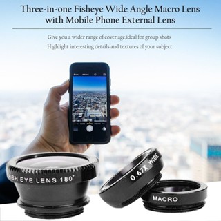 360度旋轉夾相機鏡頭套件魚鏡頭廣角微距鏡頭