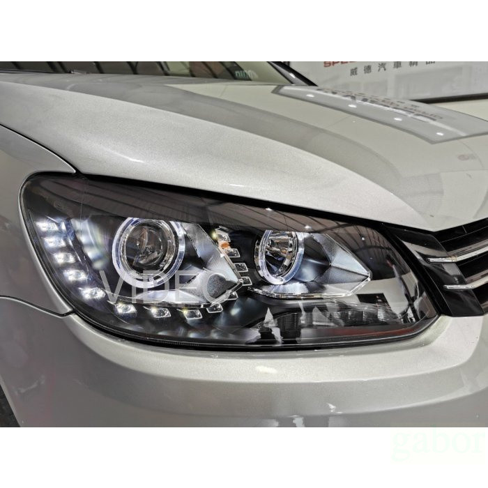 威德汽車 福斯 VW 10-15 TOURAN LED 雙天使眼 白光 大燈 總成 日行燈 晝行燈