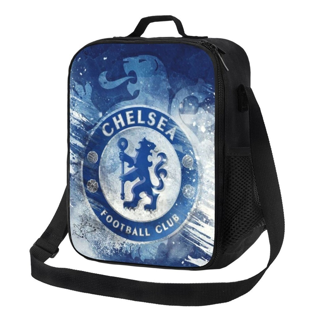 Chelsea FC 新款絕緣午餐袋雙口袋大容量學生男孩/女孩飯盒袋聖誕禮物