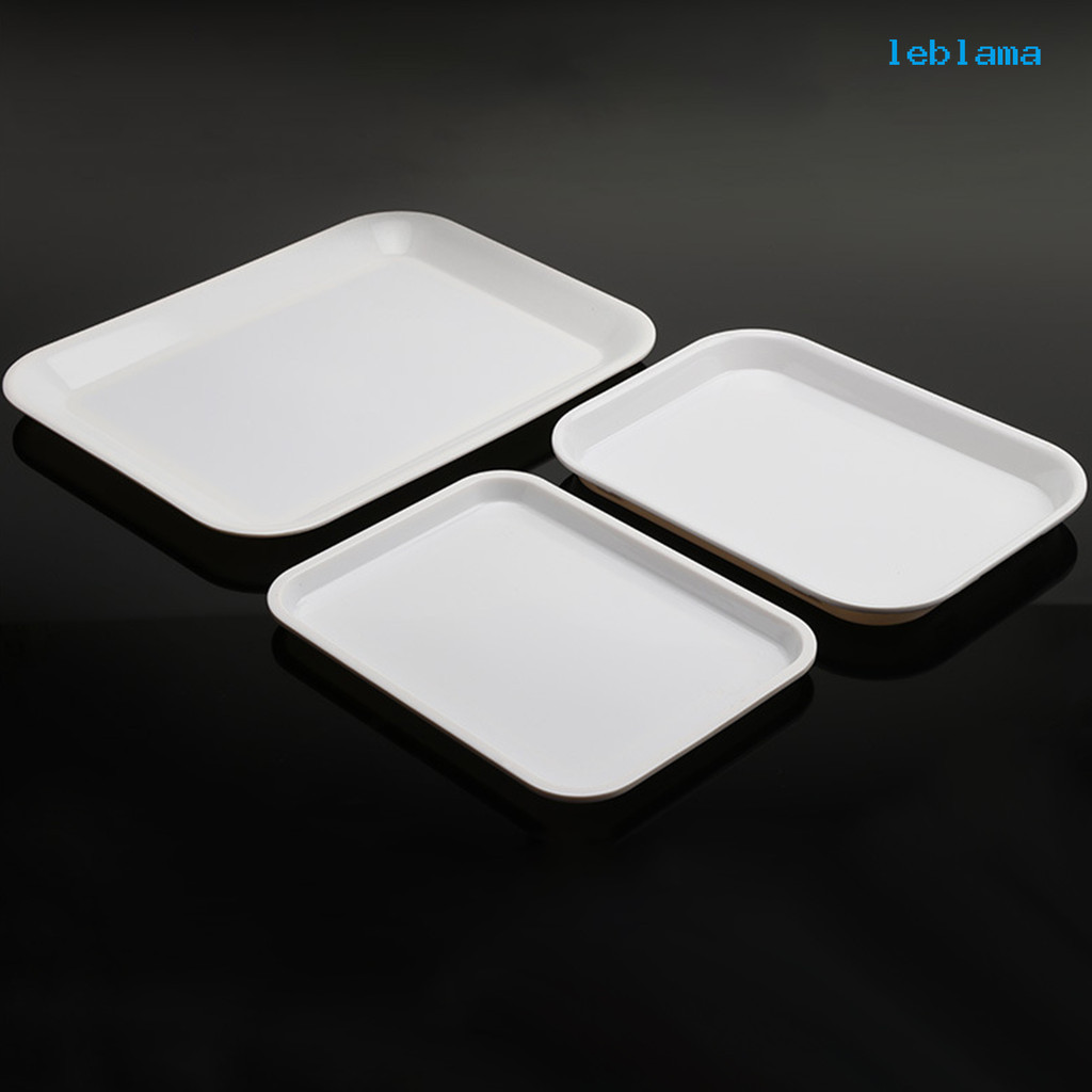 [LBA] 密胺托盤白色塑膠盤仿瓷客房長方形盤子端菜盤面包盤蛋糕點心餐盤