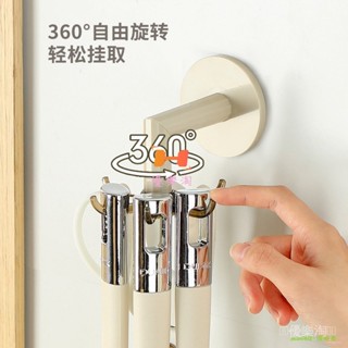 爆款-旋轉掛鈎多功能勺子鍋剷收納架置物架壁掛式廚具架免打孔廚房掛架-優樂淘