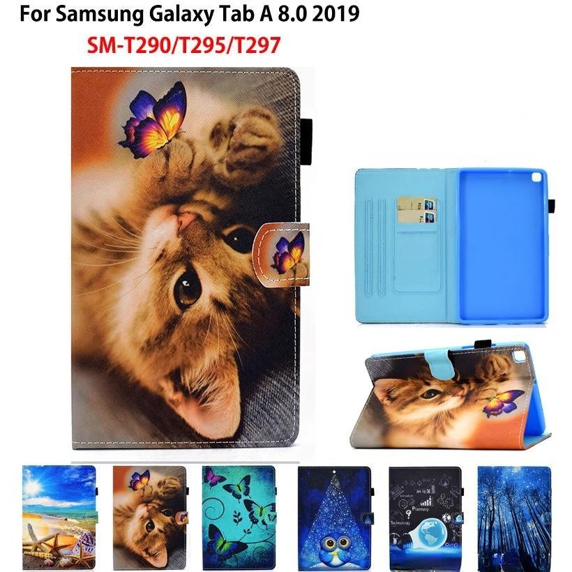SAMSUNG 可愛的彩繪保護底適用於三星 Galaxy Tab A 8.0 A8 2019 保護套 SM-T290 S