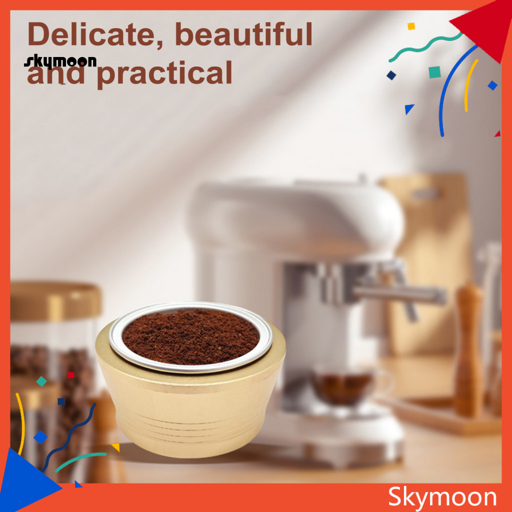 Skym* Nespresso Vertuo Plus 咖啡膠囊不銹鋼咖啡過濾器不銹鋼可重複使用咖啡包,適用於 Nesp