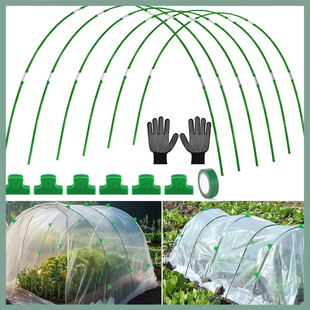 【Wx】溫室箍種植隧道套件可彎曲易於安裝廣泛應用防銹 Diy 玻璃纖維植物支撐花園樁套裝