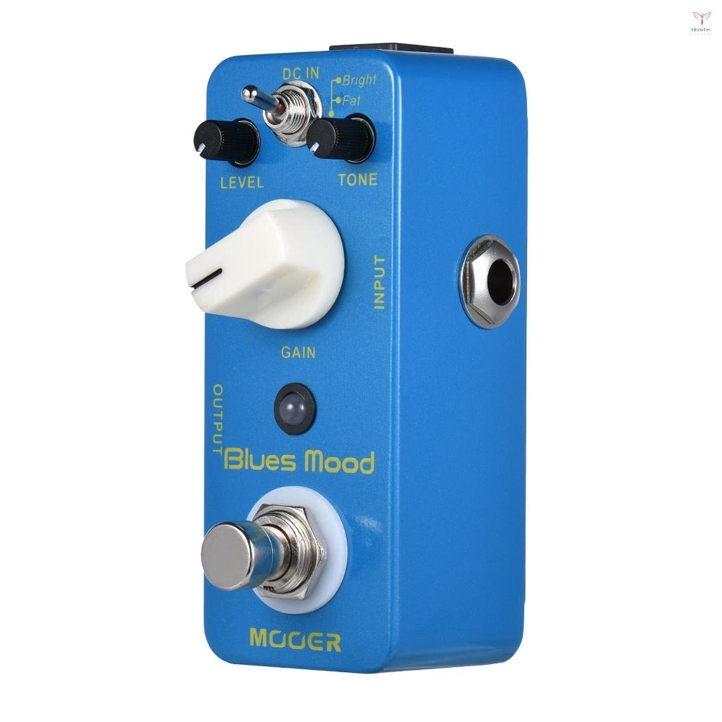 Mooer Blue Mood Blues 風格過載吉他效果踏板 2 種模式(亮/胖)真正的旁路全金屬外殼