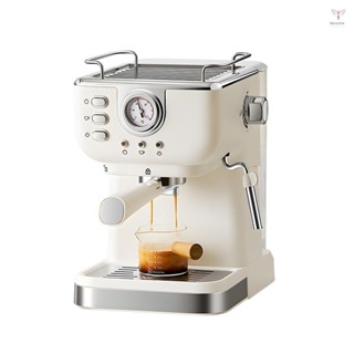 Espresso 咖啡機 20 Bar 不銹鋼濃縮咖啡機帶奶泡器蒸汽棒 2 合 1 850W 半自動卡布奇諾拿鐵機帶 1
