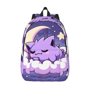 Pokemons Gengar 筆記本電腦背包,帆布包,大學書包,旅行背包,男士女士工作包,多種尺寸,運動,購物