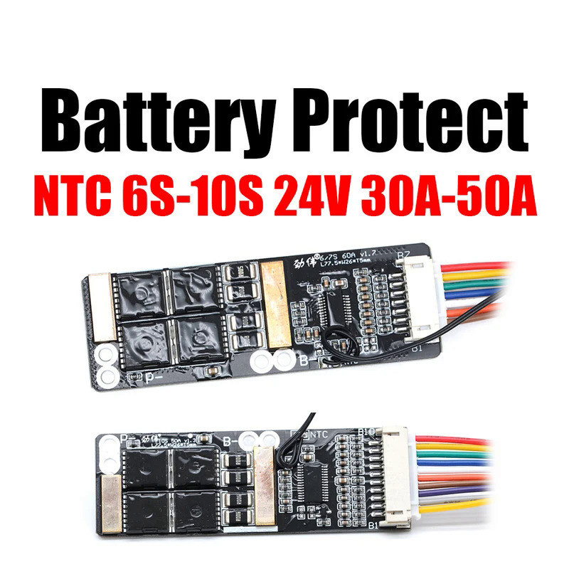 Ntc 6S 7S 10S 24V 30A 40A 50A 18650鋰離子鋰電池保護板 25.2V 29.4V 36V