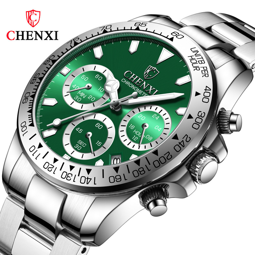 CHENXI手錶 CX-908 多功能 三眼六針 防水 夜光 石英  高級男士手錶