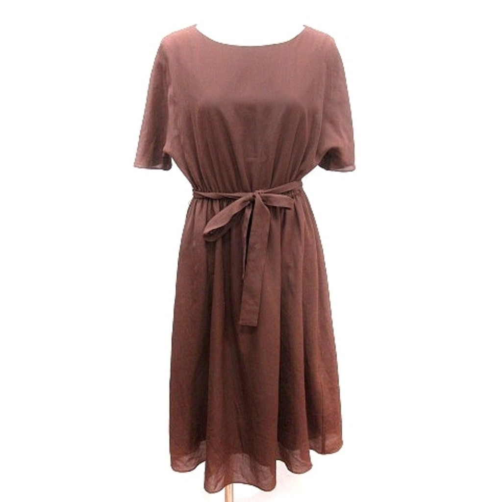UNTITLED ANTA洋裝 連身裙飛鼠袖 長 五分袖 棕 日本直送 二手