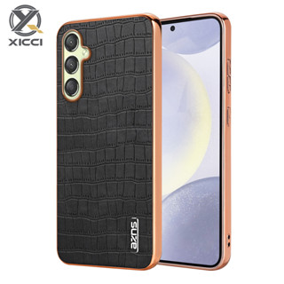 SAMSUNG Xicci 個性化鱷魚紋皮革豪華手機殼適用於三星 A55 5G/A35 5G/A25 5G/A15 5G