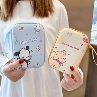 三麗鷗 Hellokitty Kuromi Pochacco 便攜收納包移動電源可愛動漫卡通旋律硬碟包耳機包