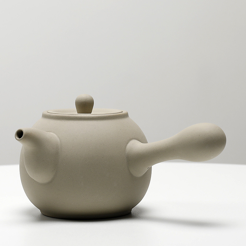 [快速出貨][新款][6758人收藏]粗陶溫奶茶罐罐茶側把壺泡茶壺炭爐圍爐電陶爐煮茶壺左手壺燒水壺