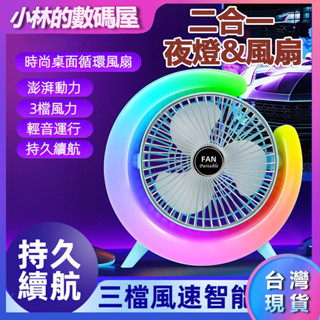 臺灣現貨 夜燈風扇二合一 桌面風扇 電風扇 小風扇 小夜燈 氛圍燈 靜音小風扇 迷你風扇 usb便攜風扇 檯燈 大g燈