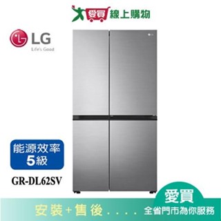 LG樂金653L敲敲看門中門對開冰箱GR-DL62SV 含配+安裝【愛買】