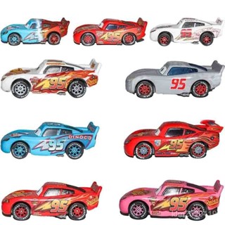 【現貨】汽車總動員95號恐龍雙色灰色麥崑一代三代賽車閤金兒童玩具車模型模擬車載模型~