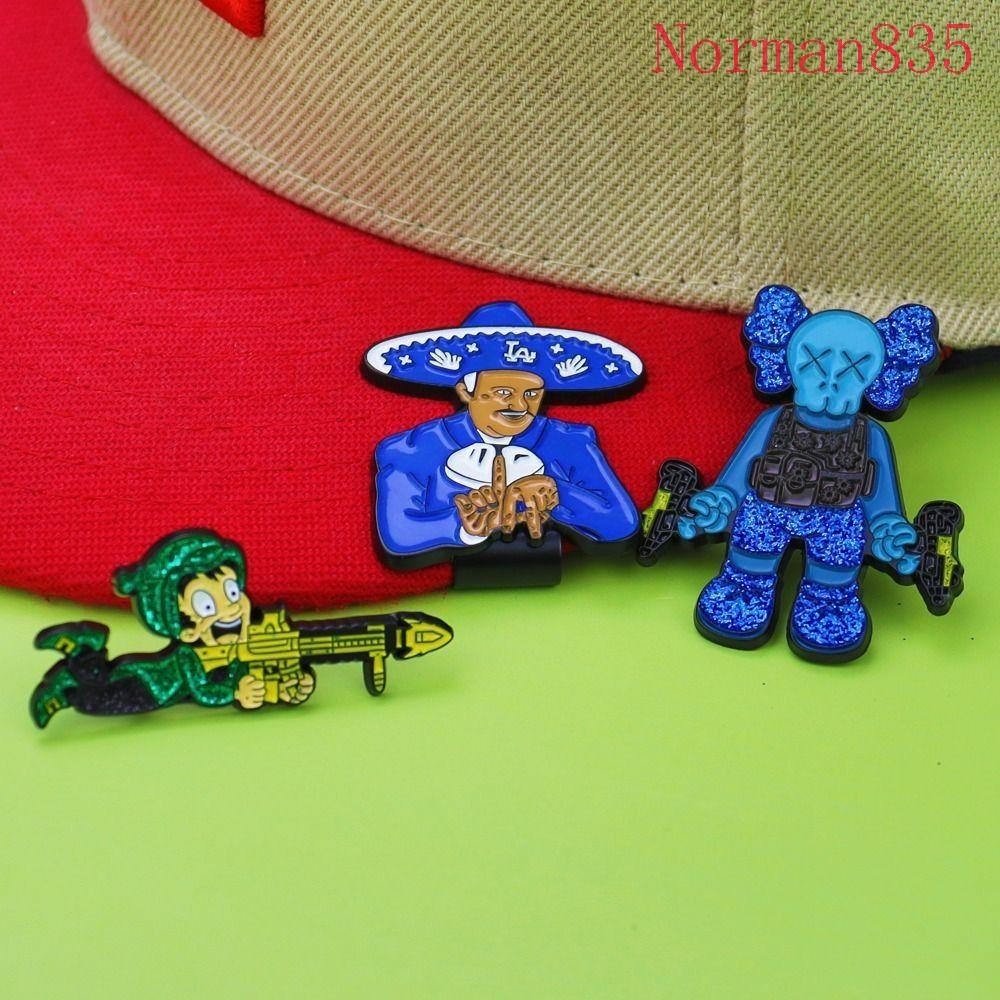 NORMAN墨西哥琺瑯別針,金屬復古裝飾Era帽子別針,創意熊男女通用復古裝飾卡通別針朋友禮物