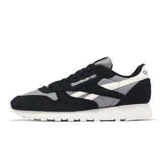 Reebok 休閒鞋 Classic Leather 男 黑 灰[ACS] 100075001