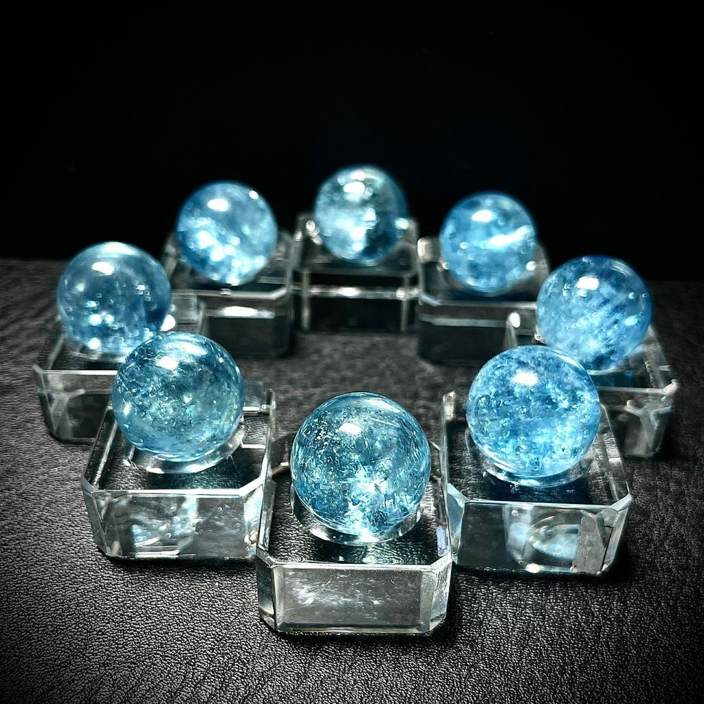 【金璽匯】天然極光23水晶手串坦桑石星輝骨幹藍線石錦鯉膠花手鍊