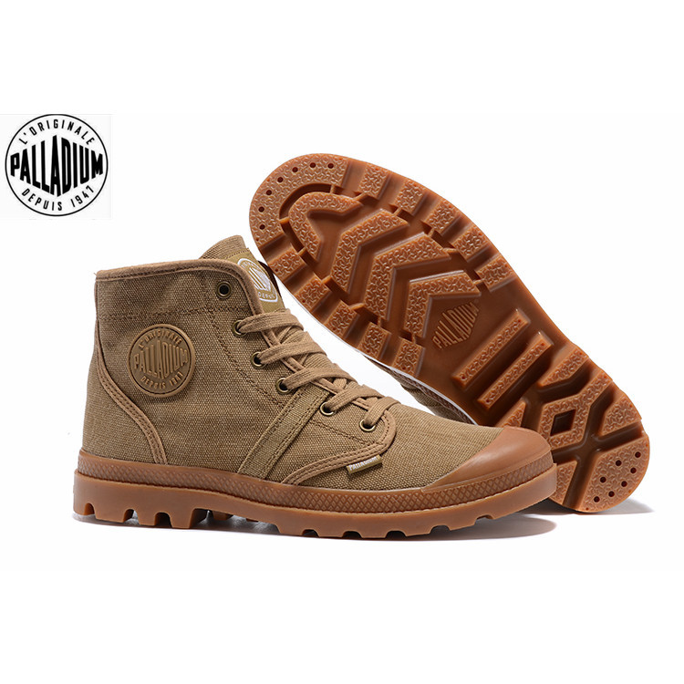 100%原裝 PALLADIUM 棕色馬丁靴男女帆布鞋39-45。