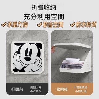 《簡約浴室壁畫儲物櫃》壁畫置物櫃 厠所置物架 衣服收納盒 厠免打孔衛生間洗澡間收納櫃 折疊放衣服收納櫃 浴室置物浴室收納
