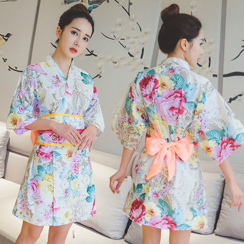 «汗蒸服» 現貨 高檔 汗蒸服 100%純棉女款浴服日式和服韓版可愛美容服全套裝女士