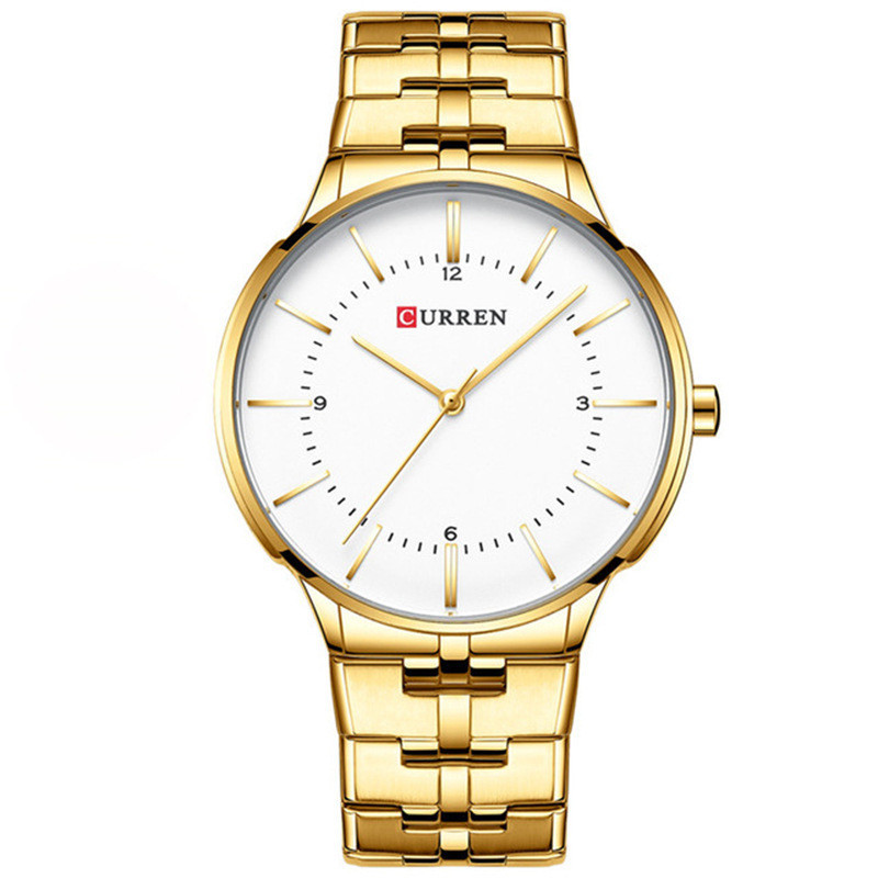 CURREN品牌 8321 石英 鋼帶 防水 男士手錶