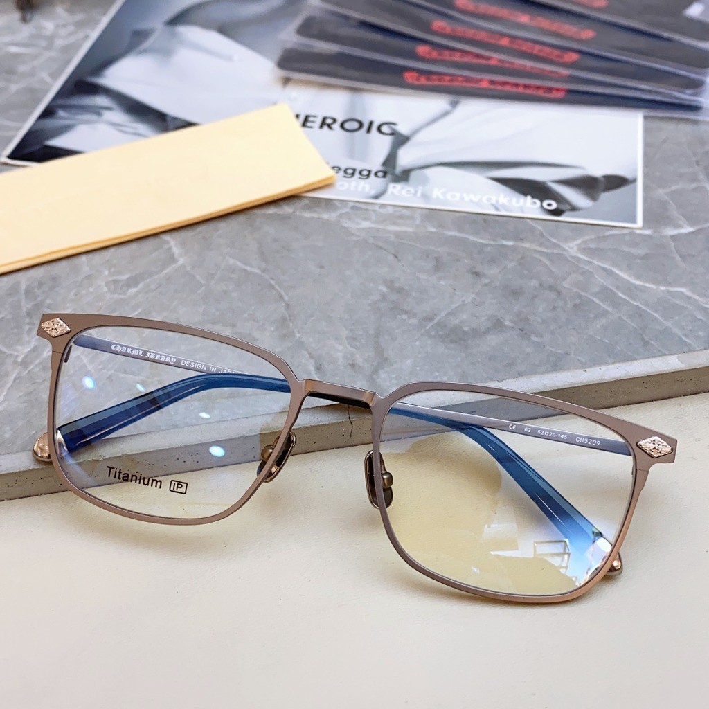 純鈦高品質超輕眼鏡 商務方框克羅心眼鏡 理工男眼鏡CH5209
