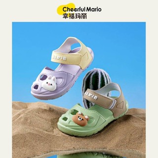 Cheerful Mario 兒童夏季涼鞋 女童洞洞鞋 卡通包頭沙灘EVA