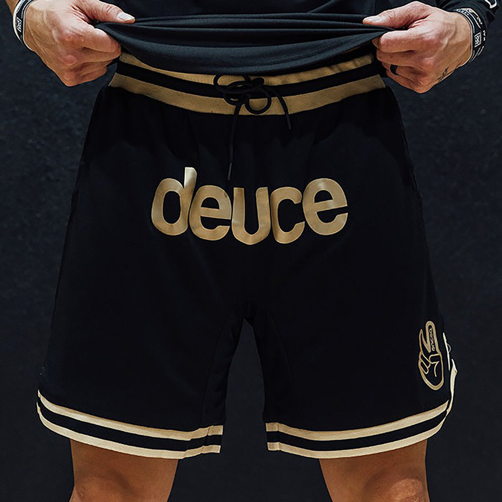 Deuce Brand Vibe Shorts Black 黑金 抽繩 寬鬆 復古 籃球 短褲 籃球褲  [ACS]