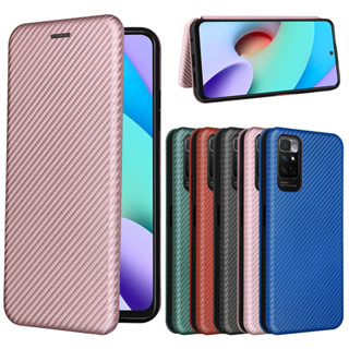 小米 Redmi 紅米note11 4G國外版手機殼翻蓋note11S磁扣耐髒耐磨碳纖維商務皮套素面色書本式防摔手機殼