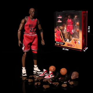 ..NBA喬丹 詹姆斯 籃球明星 1/12布服 23號 可動人偶 手辦模型.