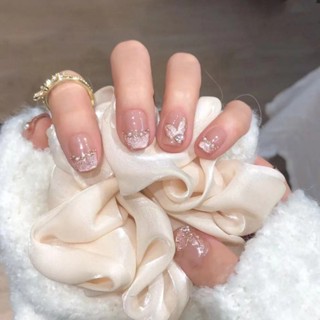💖純手工💖 穿戴甲 指甲貼片 美甲貼片 手工穿戴甲 甲片 假指甲 指甲貼 美甲貼 光療甲 在逃人魚 魚尾 珍珠 海洋短款