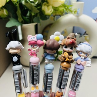 💗熱銷中性筆 萌粒筆中性筆 植絨拉布布 哭娃DIMOO 泡泡瑪特 馬卡龍串串樂 搪膠臉 diy 原子筆 刷題筆速乾💗