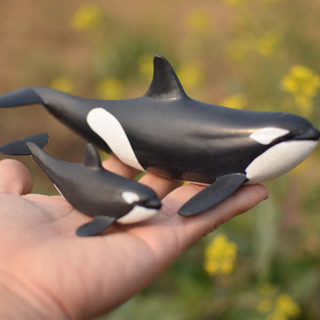 德國思L小海豚海洋動物模型科普玩具小海疼小虎鯨鯊魚藍鯨抹香鯨