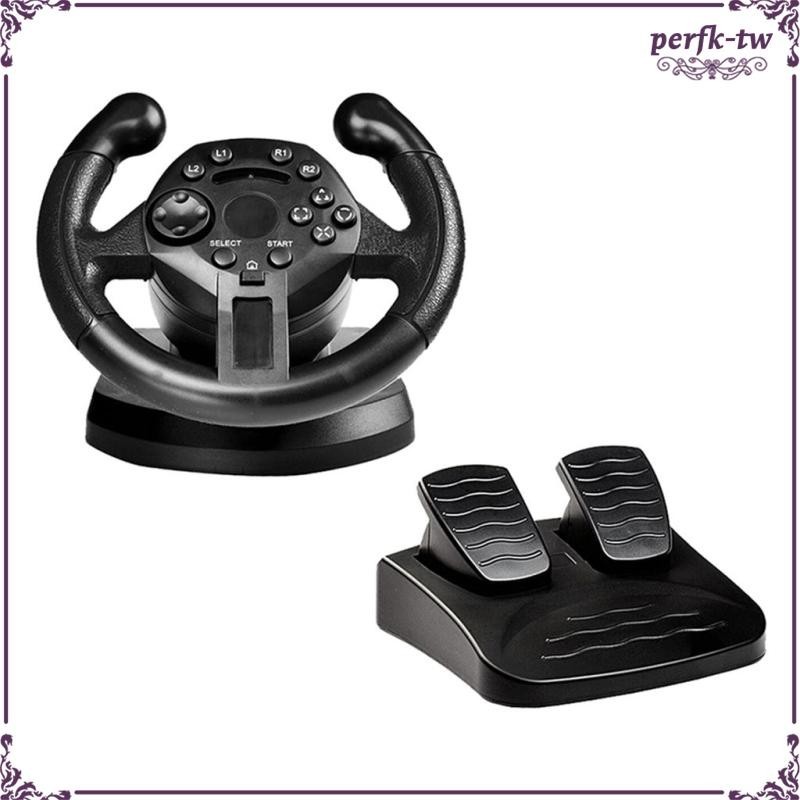 [PerfkTW] Pc 遊戲方向盤 USB 模擬器賽車方向盤