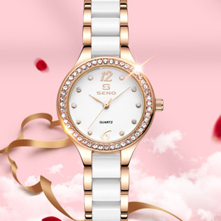 新款陶瓷女士手錶 鑲磚時尚防水女石英錶