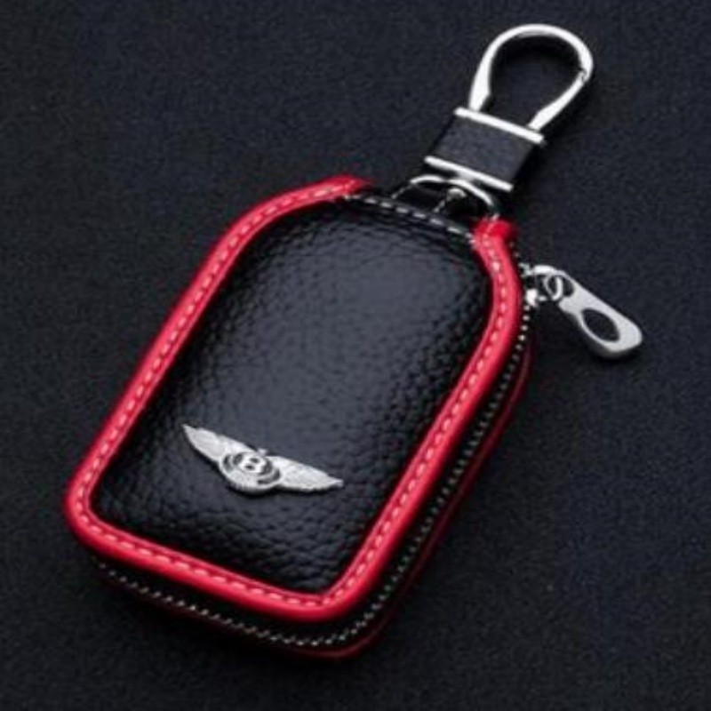 2024新款時尚汽車徽章真皮鑰匙包/汽車個性鑰匙包適合賓利(5色)