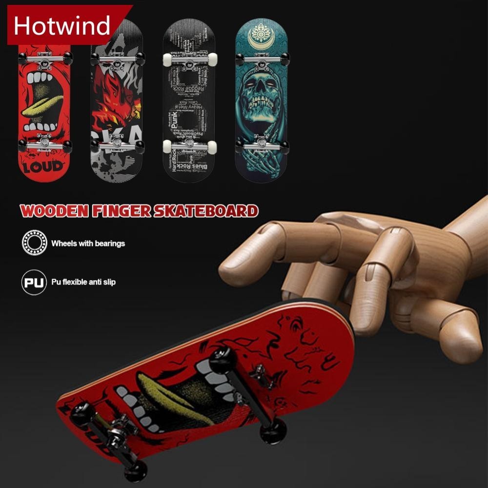 Hotwind木製指板指板套裝手指滑板車手指滑板楓木專業迷你滑板兒童玩具h5o8