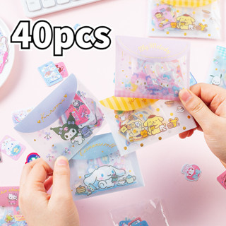 40 件裝卡通三麗鷗筆記本電腦貼紙包 Hello Kitty Cinnamoroll Kuromi Melody 可愛手